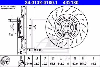 Гальмівний диск Mercedes CLS-Class ATE 24013201801