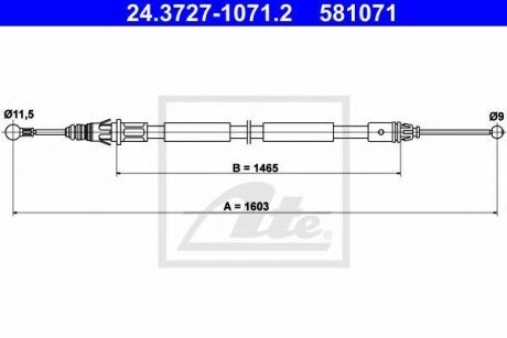 Трос гальма Renault Trafic, Opel Vivaro, Nissan Primastar ATE 24372710712