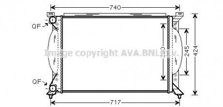 Радиатор охлаждения двигателя Audi A4 04>08 1,6-2,0i MT AVA AVA COOLING ai2195