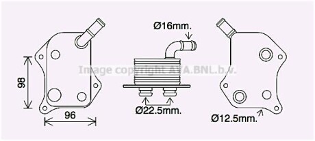 AVA VW Оливний радіатор Audi A4/6, Passat 2.0 00- Audi A4, A6, Volkswagen Passat AVA COOLING ai3414