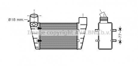 AVA VW Інтеркулер Audi A4/6,Passat 1.8T/1.9TDI 97- Volkswagen Passat, Audi A4, A6 AVA COOLING ai4225