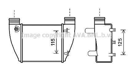 AVA AUDI Интеркуллер A4 B7 04-, SEAT Audi A4 AVA COOLING ai4364