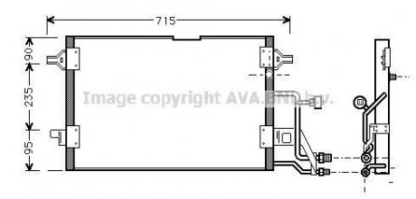 Купить Радиатор кодиционера Audi A4, Volkswagen Passat AVA COOLING ai5116 (фото1) подбор по VIN коду, цена 3010 грн.