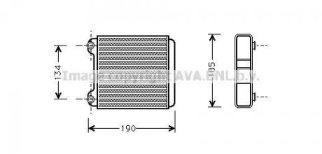 AVA AUDI Радиатор отопления A8 D2 2.5 TDI 97-, A8 D2 2.8 94-, A8 D2 3.3 TDI quattro 00-, 3.7 95- AVA COOLING ai6183