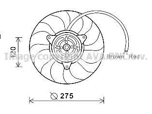 Купити AVA AUDI Вентилятор радіатора A4/6 1.8/3.2, SEAT AVA COOLING ai7515 (фото1) підбір по VIN коду, ціна 2816 грн.