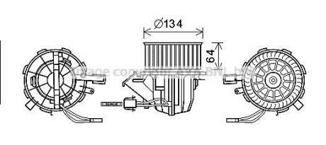 Компресор салону Audi A5, Q5, A4 AVA COOLING ai8391