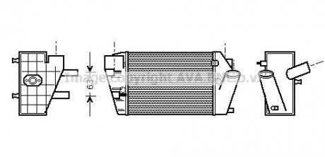 AVA AUDI Інтеркулер A4 II 2,5 TDI LEFT 01- AVA COOLING aia4187