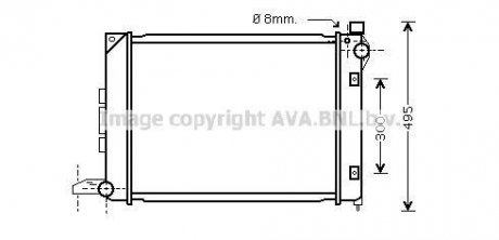 AVA LAND ROVER Радиатор охлаждения двигатель. Freelander 2.0DI 98- Land Rover Freelander AVA COOLING au2164