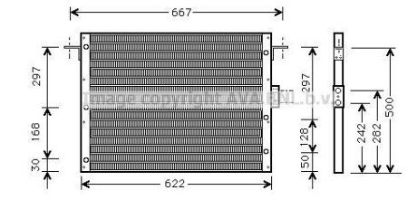 AVA LAND ROVER Радіатор кондиціонера (Конденсатор) RANGE ROVER II 2.5, 3.9, 4.0, 4.6 94- AVA COOLING au5075