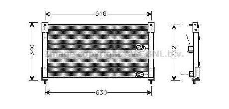 AVA HONDA Радіатор кондиціонера (конденсатор) ROVER 620 2.0I-2.3I 93- AVA COOLING au5116