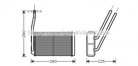 AVA LAND ROVER Радиатор отопления Freelander 98- AVA COOLING au6177