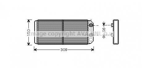 AVA LAND ROVER Радіатор опалення DISCOVERY 2.0, 3.5, 4.0 AVA COOLING au6180