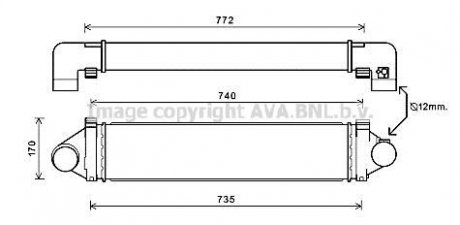 Купить Охолоджувач наддувального повітря Land Rover Freelander AVA COOLING aua4219 (фото1) подбор по VIN коду, цена 5624 грн.