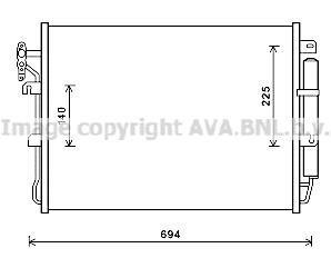 Радіатор кодиціонера Land Rover Discovery, Range Rover AVA COOLING aua5215d