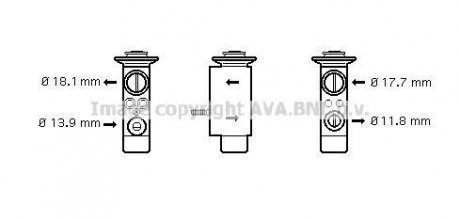 Купить Розширювальний клапан BMW E60, E61, E63, E64 AVA COOLING bw1238 (фото1) подбор по VIN коду, цена 1170 грн.
