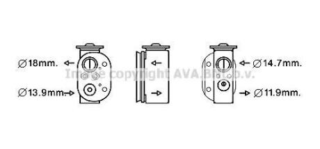 Клапан розширювання AVA COOLING bw1497