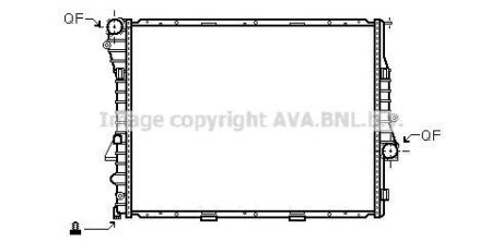 AVA BMW Радіатор охолодження двиг. X5 E53 3.0d/3.0i AVA COOLING bw2274