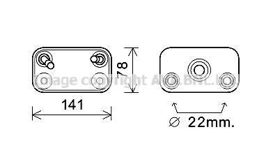 Радиатор масляный КПП X5 E53 (00-) AVA AVA COOLING bw3406