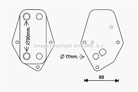 AVA BMW Оливний радіатор 3 E46 2.0d 98- BMW E46, E39 AVA COOLING bw3557