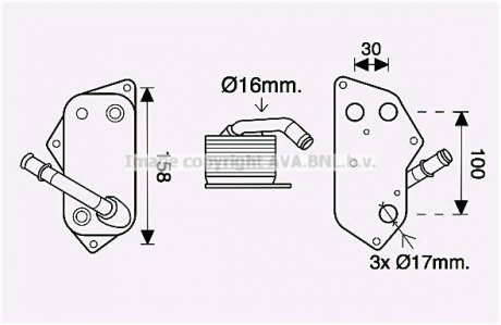 Охолоджувач оливи AVA COOLING bw3558