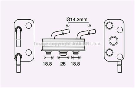 Радиатор масляный КПП BMW 3 E46 (98-) AVA AVA COOLING bw3559