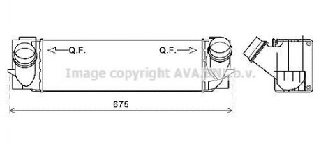 Купить Охладитель наддувочного воздуха BMW X3, X4 AVA COOLING bw4457 (фото1) подбор по VIN коду, цена 5968 грн.