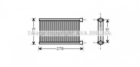 Теплообмінник, Система опалення салону BMW E81, E90, E82, E88 AVA COOLING bw6344