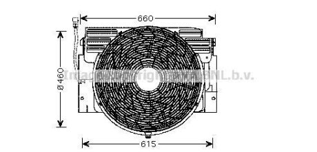 Вентилятор двигуна X5 E53 (AVA) BMW X5 AVA COOLING bw7517
