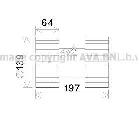 Вентилятор обігрівача салону BMW 3 (E46) (98-05), X3 (E83) (04-) AVA AVA COOLING bw8480