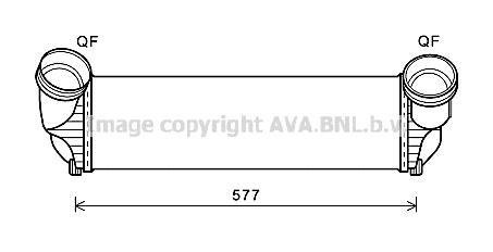 Купити Охолоджувач наддувального повітря BMW X5, X6 AVA COOLING bwa4543 (фото1) підбір по VIN коду, ціна 5270 грн.