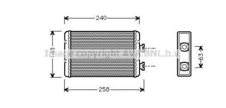 Теплообмінник, Система опалення салону BMW E46 AVA COOLING bwa6210