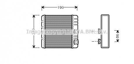 Радиатор отопителя салона BMW 3e46 00>, X3e83 AVA AVA COOLING bwa6211