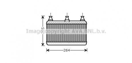 Радіатор обігрівача салону AVA AVA COOLING bwa6341