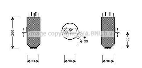 Осушувач кондицiонера AVA COOLING bwd217