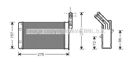 AVA CITROEN Радіатор опалення BERLINGO 1.1-2.0 Peugeot 306, Citroen Berlingo, Peugeot Partner, Citroen Xsara AVA COOLING cn6150