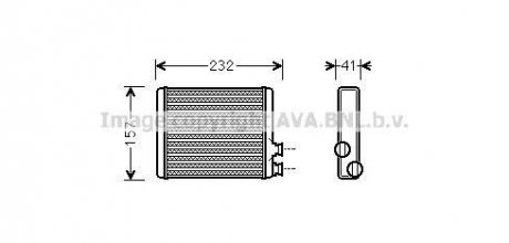 AVA CITROEN Радиатор отопления C3/C4/DS3 09- Citroen DS3, C3, C4 AVA COOLING cn6286