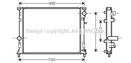 Купити CHRYSLER Радіатор охолодження 300C 2.7/5.7 04- Chrysler 300C AVA COOLING cr2097 (фото1) підбір по VIN коду, ціна 4072 грн.