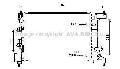 AVA CHEVROLET Радіатор системи охолодження двигуна AVEO 11- AVA COOLING cta2047