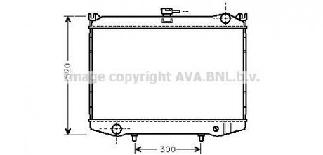 AVA NISSAN Радиатор охлаждения двигатель. PICK UP 2.5 D 86-, TERRANO I 2.7 TD 89- AVA COOLING dn2041