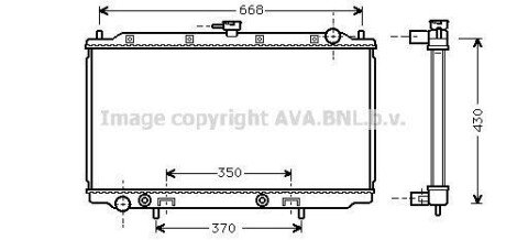 AVA NISSAN Радіатор охолодження Primera 1.6/2.0 96- AVA COOLING dn2196