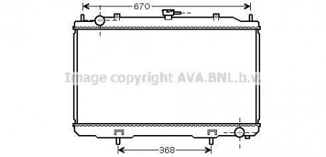 AVA NISSAN Радіатор охолодження Maxima QX IV 2.0/3.0 00- AVA COOLING dn2324