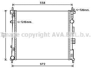 AVA NISSAN Радіатор охолодження EVALIA 1.5 10-, NV200 1.5 10- AVA COOLING dn2407
