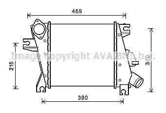 AVA NISSAN Інтеркулер X-TRAIL 2.2 01- AVA COOLING dn4411