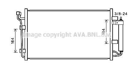 Радиатор кондиционера Nissan Leaf (11-) AVA AVA COOLING dn5387d