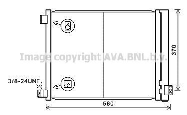 AVA NISSAN Радиатор кондиционера (конденсатор) с осушителем MICRA IV 1.2 DIG-S 11- AVA COOLING dn5427d