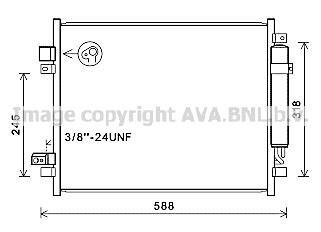 AVA Радіатор кондиціонера NISSAN NOTE (2013) 1.5 DCI AVA COOLING dn5428d