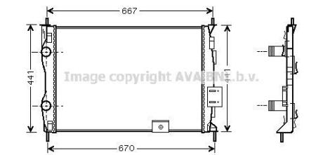 AVA NISSAN Радіатор сист. охолодження двиг. QASHQAI 2.0I 07- AVA COOLING dna2279