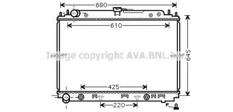 Купити Радіатор, Система охолодження двигуна Nissan Navara, Pathfinder AVA COOLING dna2297 (фото1) підбір по VIN коду, ціна 7153 грн.