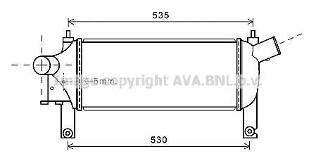 Охладитель наддувочного воздуха Nissan Navara, Pathfinder AVA COOLING dna4339