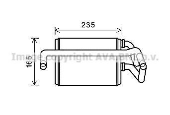 AVA NISSAN Радіатор опалення 350Z 3.5 02- AVA COOLING dna6405